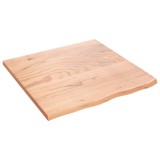 Cumpara ieftin Blat de baie, maro deschis, 60x60x2 cm, lemn masiv tratat