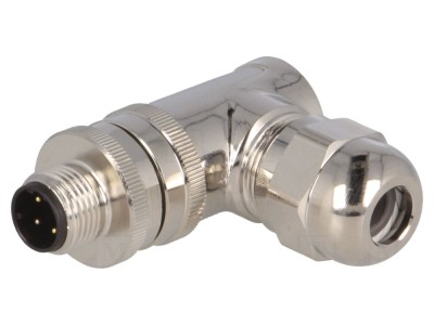 Conector M12 tată 4 pini, cod D foto