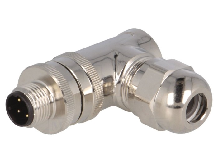 Conector M12 tată 4 pini, cod D
