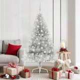 VidaXL Pom de Crăciun artificial pre-iluminat Argintiu 180 cm PET 3397209