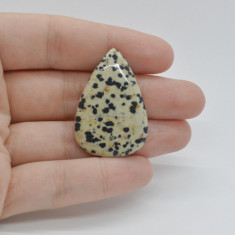 Cabochon jasp dalmatian 37x24x5mm c50