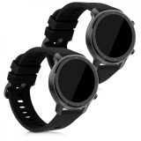 Set 2 curele pentru Xiaomi Amazfit GTR (47mm) / Amazfit GTR 2, Silicon, Negru, 51169.47, Kwmobile