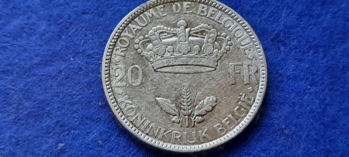BELGIA 20 FRANCS 1935