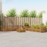 vidaXL Set 9 piese canapele exterior lemn acacia modular culoare natural