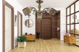 Candelabru Clasic Vintage Cu 3 Brate, Finisaj Bronz Antic, 3 X E27, &Oslash;640&times;H300 Mm