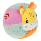 Jucarie bebelusi, Minge Zornaitoare Textila, Girafa, 12cm - Fisher Price
