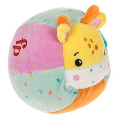 Jucarie bebelusi, Minge Zornaitoare Textila, Girafa, 12cm - Fisher Price foto
