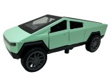 Macheta Tesla Cybertruck verde replica metal scara 1:36 lumina si sunet