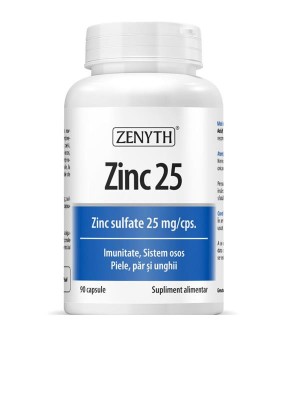 Zinc 25 miligrame 90 capsule Zenyth foto