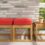vidaXL Perna de Șezut pentru Exterior Roșu 40 x 40 x 8 cm 900937