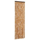 Cumpara ieftin Perdea pentru insecte, ocru si alb, 56x200 cm, chenille