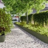 vidaXL Borduri de gazon 20 buc verde măsline oțel laminat la rece 860175