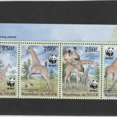 Nigeria 2013-WWF,Fauna,Zebre,serie 4 valori,streif 3 mansete,MNH,Mi.2142-2145