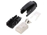 Mufă RJ45 8P8C Cat 6a Ecranată Aurită