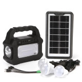 Cumpara ieftin Sistem panou solar portabil 3 becuri, incarcare telefon, lanterna