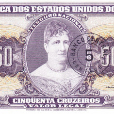 Bancnota Brazilia 5 Centavos (1966) - P184a UNC ( supratipar pe P179 )