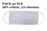 Pachet 50 bucati MASCA de protectie cu pliuri din Bumbac 96% si elastan 4% 2 Straturi Unisex Performance AutoTuning