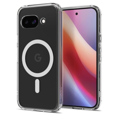 Husa Google Pixel 9a Spigen Ultra Hybrid MagSafe, transparentaalba foto