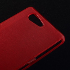 Husa Sony Xperia Z3 Compact - Gel TPU Brushed Red foto