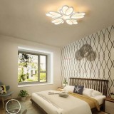 Cumpara ieftin Lustra LED cu Telecomanda Pamela 73W 5 Petale Lumina Rece Calda Neutra Dimabila, Alb, Alessandro DESIGN