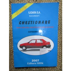 CHESTIONARE PENTRU VERIFICAREA CUNOSTINTELOR DE LEGISLATIE RUTIERA CATEGORIA B