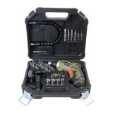 Surubelnita pe acumulator Heinner ATE001, 3.6 V, 4 Nm, 6+1 trepte torsiune, 28 biti 25 mm, 4 biti 50 mm, 2 burghie, 8 capete tubulare, suport magnetic