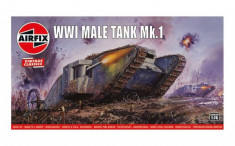 Kit Constructie Airfix Tanc Vintage Classics - Wwi Male Tank Mk.I 1:76 foto