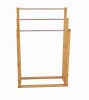 Suport pentru prosoape pe trei randuri, maro si argintiu, 83,5 x 55 x 24 cm
