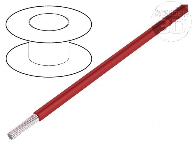 Cablu litat 6AWG PVC roșu 600V