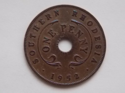 ONE PENNY 1952 SOUTHERN RHODESIA foto