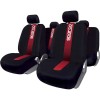 Set Huse Auto Sparco Red Spider Negru/Rosu 9 Piese, Universal Poliester - Audi, BMW, Dacia, etc.