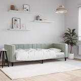VidaXL Cadru de pat, gri deschis, 80x200 cm, catifea
