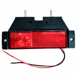 Lampa gabarit catadioptru cu 3 LED-uri 12/24V - Rosu Garage AutoRide, Cridem