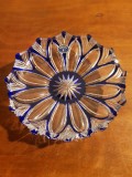 PLATOU MIC DIN CRISTAL TAIAT MANUAL-BOHEMIA -CEHOSLOVACIA ANII 80