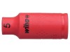 Cheie tubulară HEX 5mm 1/4 - Cap 6-puncte, izolată 42mm