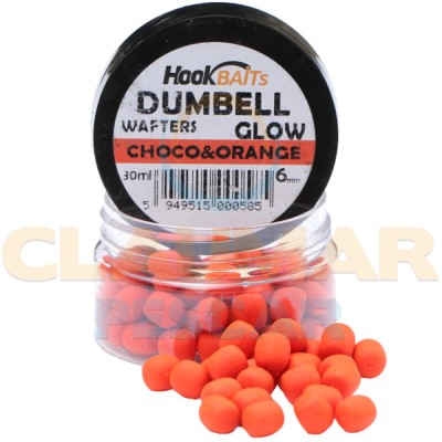 Critic Echilibrat Hook Baits Dumbell Wafters Glow, Ciocolata &amp;amp; Portocala, 6mm, 30ml foto