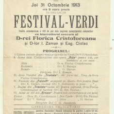 Afis Festival Verdi - 1913