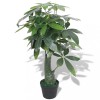 Arbore Artificial Norocos cu Ghiveci vidaXL, 85 cm, Verde - Planta Decorativa Realista, 175 Frunze, Lemn Natural