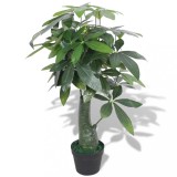 Plantă artificială Arborele norocos cu ghiveci, 85 cm, verde