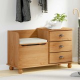 vidaXL Banc de depozitare pentru hol cu sertar Maro 100 x 39 x 62 cm