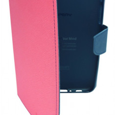 Husa tip carte Mercury Goospery Fancy Diary roz + bleumarin pentru Samsung Galaxy Tab 2 P3100 / P3110