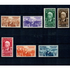 Etiopia Italiana 1936 - Regele Victor Emanuel, serie nestampilata cu sarniere