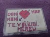 Cartela telefonica Mare veche,DANI-MONI-TE VOI IUBI MEREU-HBF.Tiplata,de Colecti, Altul