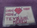 Cartela telefonica Mare veche,DANI-MONI-TE VOI IUBI MEREU-HBF.Tiplata,de Colecti