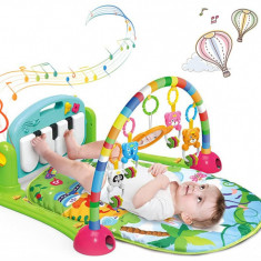 Salteluta de joaca interactiva pentru bebe, cu pian, Sunete si Jucarii Zornaitoare