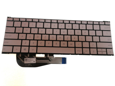 Tastatura Laptop, Asus, ZenBook 3 UX390UAK, iluminata, us, fara rama foto