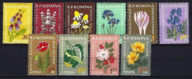 Romania 1959 - Lp 485 - Plante medicinale - serie - MNH ***
