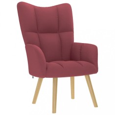 vidaXL Scaun de relaxare, roșu vin, material textil 4016770