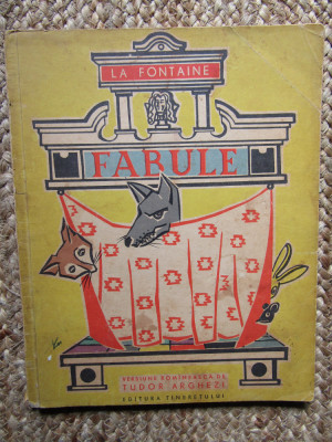 FABULE de LA FONTAINE , ILUSTRATII de MIRCEA MAROSIN , 1963 foto