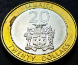 Moneda exotica - bimetal 20 DOLARI - JAMAICA, anul 2015 *cod 703 = A.UNC, America de Nord